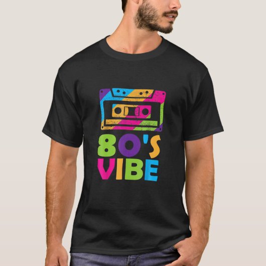 T-shirt Bande De Cassette Mixtape Musique Rétro 80S Vibe O (Devant)