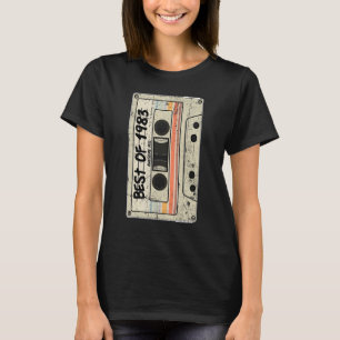 T-shirt Bande de cassette Rétro Anniversaire 1983 Meilleur