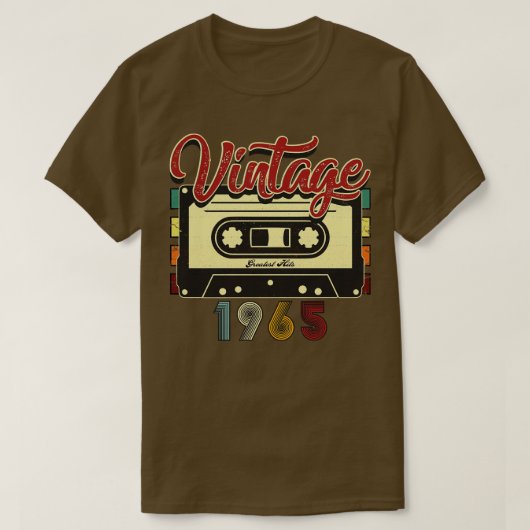 T-shirt Bande de cassette vintage 1965 (Design devant)