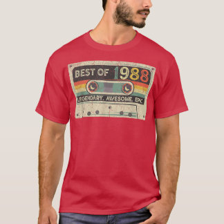 T-shirt Bande de cassette vintage édition limitée 1988 34t