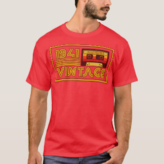 T-shirt Bande de cassette vintage Retro 1941