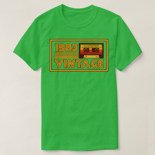 T-shirt Bande de cassette vintage Retro 1983 (Design devant)