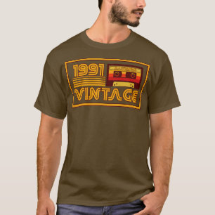 T-shirt Bande de cassette vintage Retro 1991