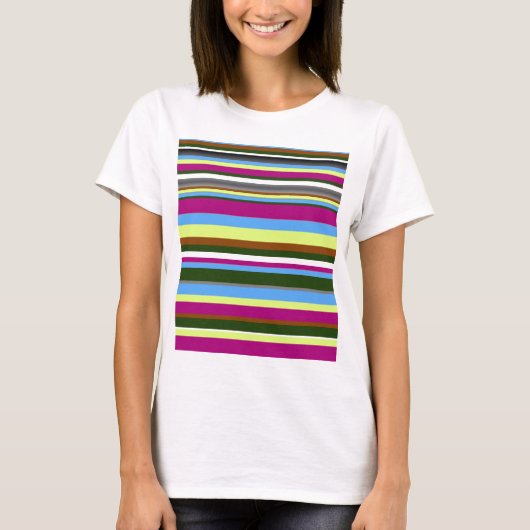 T-shirt Bande de concepteur Customisé coloré (Devant)