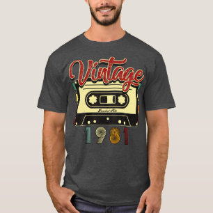 T-shirt Bande de la cassette vintage 1981