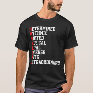 T-shirt Bande de marquage de ligne de tambour