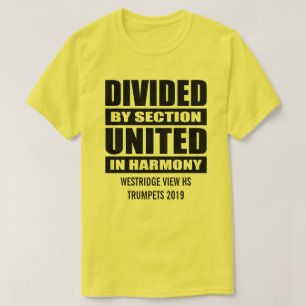 T-shirt Bande de marquage Divisé et unifié