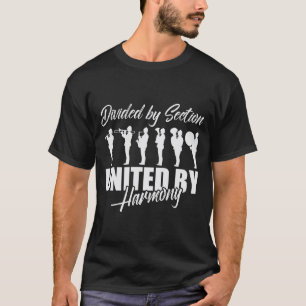 T-shirt Bande De Marquage Divisée Par Section Unis Par Ha
