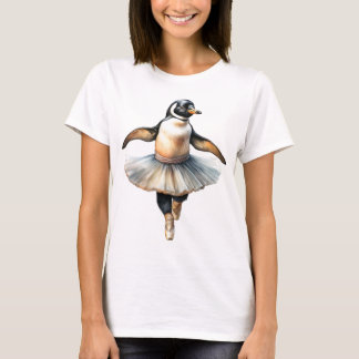 T-shirt Bande de pingouin mignonne danse ballet