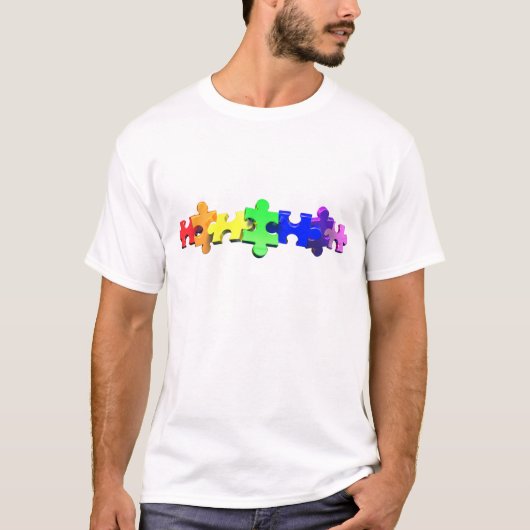 T-shirt Bande de puzzle d'autisme (Devant)
