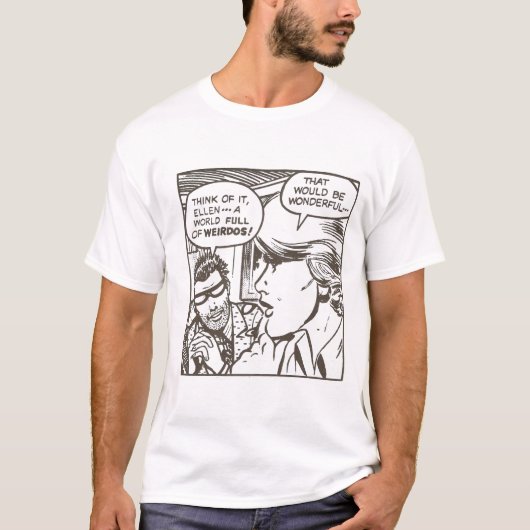 T-shirt bande dessinée anormale de weirdo (Devant)