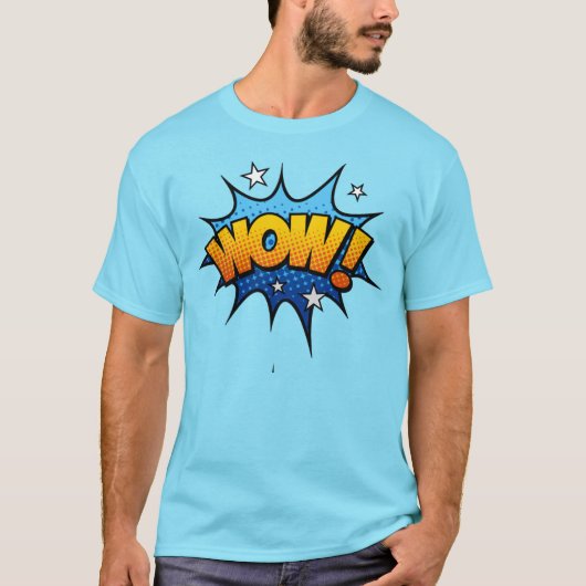 T-shirt Bande dessinée Art Wow Exclamation (Devant)