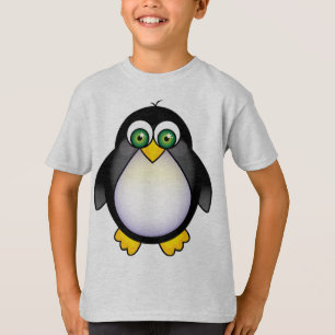 T-shirt Bande dessinée aux yeux verts de pingouin
