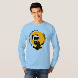 T-shirt Bande dessinée chat   Manches longues pour hommes