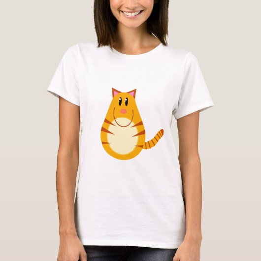 T-shirt Bande dessinée de chat tigré (Devant)