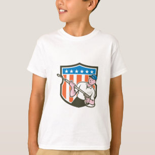 T-shirt Bande dessinée de drapeau des Etats-Unis de