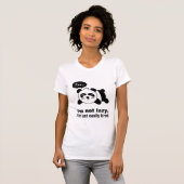 T-shirt Bande dessinée de panda mignon de sommeil (Devant entier)