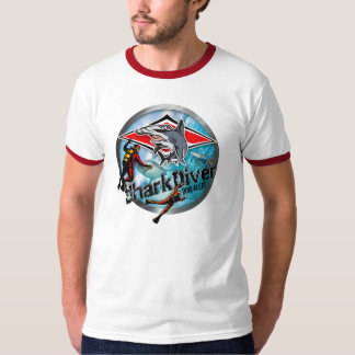T-shirt bande dessinée de plongeur de requin