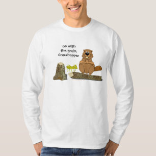 T-shirt Bande dessinée de rotation en bois drôle de cast