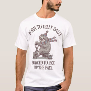 T-shirt Bande dessinée de vélo rétro de paresseux