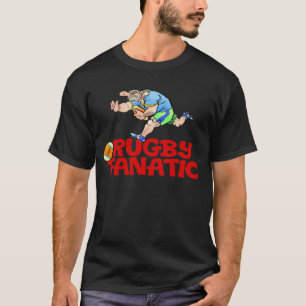 T-shirt Bande dessinée d'un joueur de rugby sur un T-shir