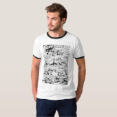 T-shirt bande dessinée "FUNNYMAN" des années 1940 (Devant entier)