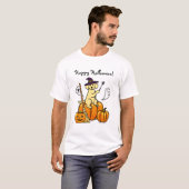 T-shirt Bande dessinée jaune 2 de Halloween Labrador (Devant entier)