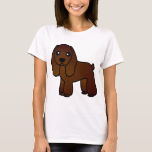 T-shirt Bande dessinée mignonne de cocker de chocolat