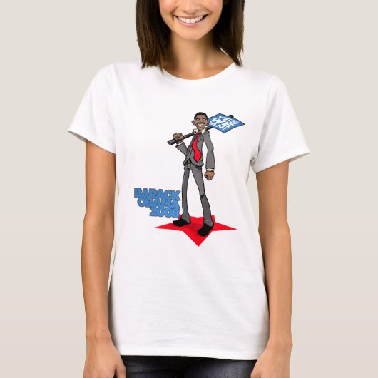 T-shirt Bande dessinée Obama (Devant)