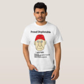 T-shirt Bande dessinée politique déplorable fière drôle (Devant entier)