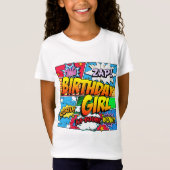 T-Shirt Bande dessinée pour fille d'anniversaire (Devant)