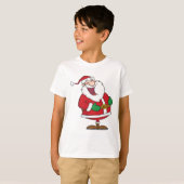 T-shirt Bande dessinée riant le père noël (Devant entier)