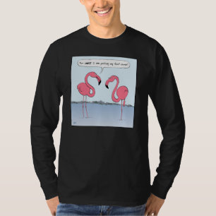 T-shirt Bande dessinée rose humoristique de Flamants rose