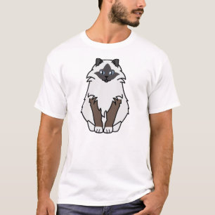 T-shirt Bande dessinée sacrée de chat de Birman