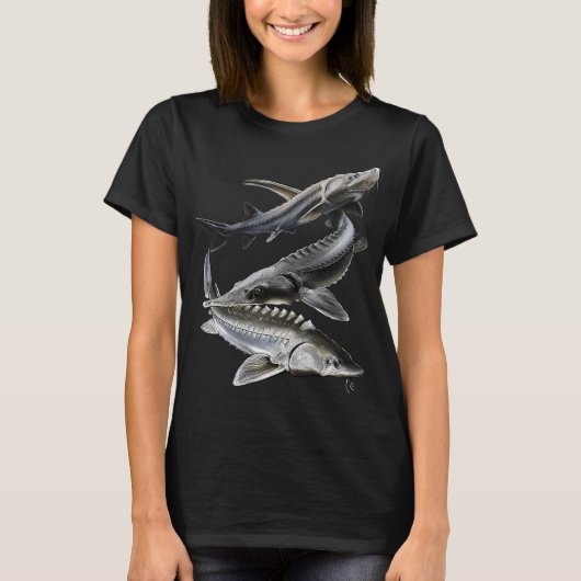T-shirt Bande d'esturgeons (Devant)