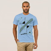 T-shirt Bande diagonale d'olive noire MCM Abstraite (Devant entier)