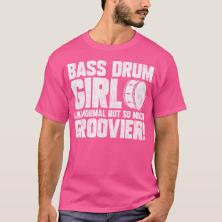 T-shirt Bande Marching Drummer Bass Drum Girl