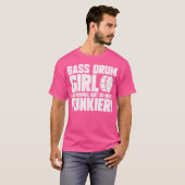 T-shirt Bande Marching Drummer Funny Bass Drum Girl (Devant entier)