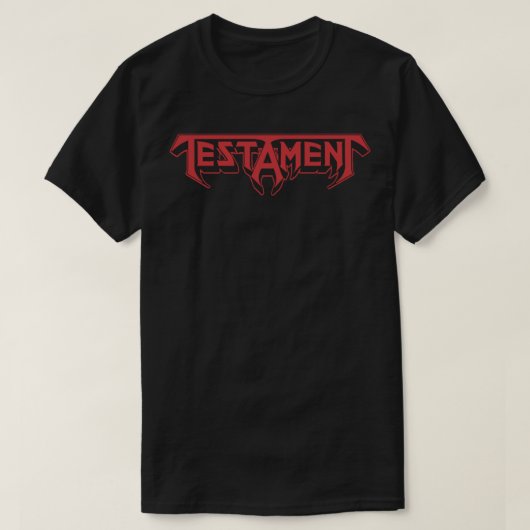 T-shirt BANDE METAL SUPÉRIEURE - Testament Rouge et Noir E (Design devant)