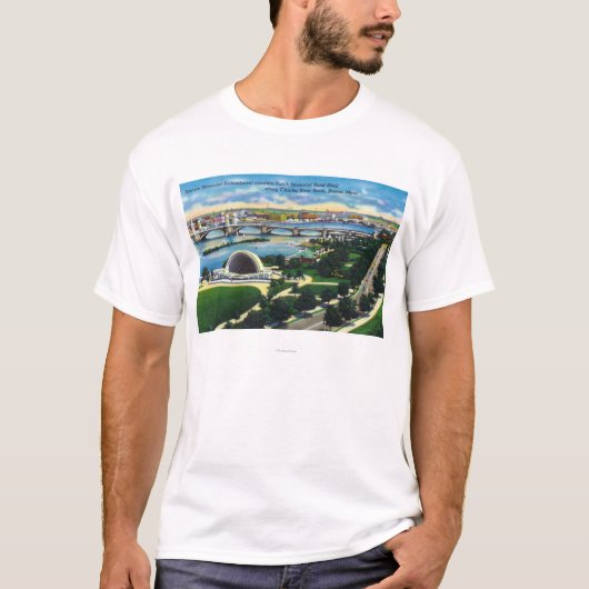 T-shirt Bande Shell commémorative, Charles River de trappe (Devant)