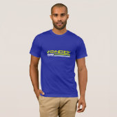 T-shirt Bande sur le milieu bleu (Devant entier)