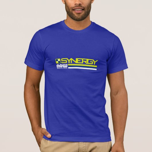 T-shirt Bande sur le milieu bleu (Devant)
