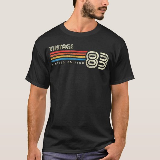 T-shirt Bande thoracique 1983 40 Anniversaire (Devant)