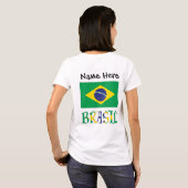 T-shirt Bandeira do Brasil e Brasil Come o Nome (Dos entier)
