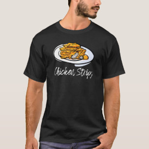 T-shirt Bandelettes de poulet Tendres frits Ailes Doigts E