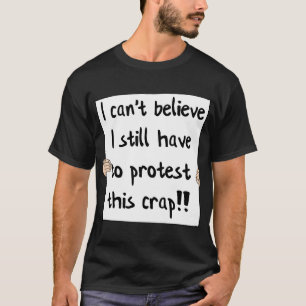 T-shirt Banderole de manifestant énervé à propos de la mer