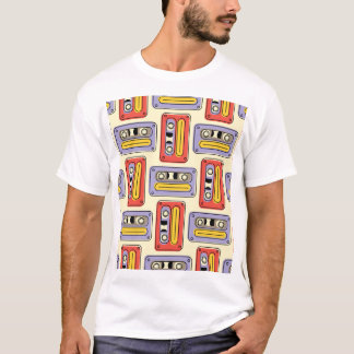 T-shirt Bandes cassettes rétro : motif sans soudure.