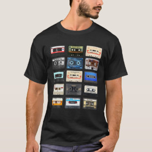 T-shirt Bandes De Cassette Mélanges 1980S Radio Musique Gr