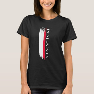 T-shirt Bandes de couleur du drapeau de la Pologne