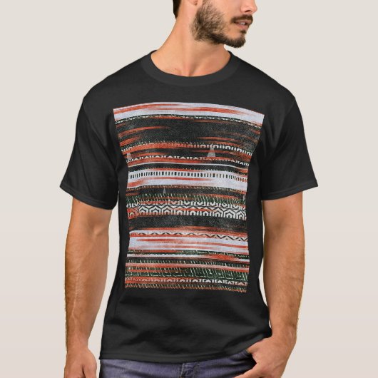 T-shirt Bandes ethniques tribales : conception du tapis. (Devant)